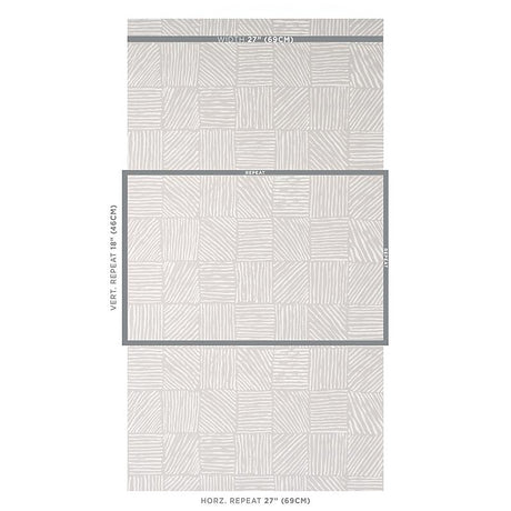 Schumacher Katama Ivory On Stone Wallpaper