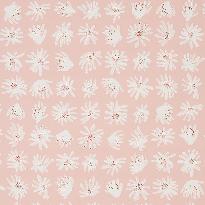 Schumacher Meadow Rock Blush Wallpaper