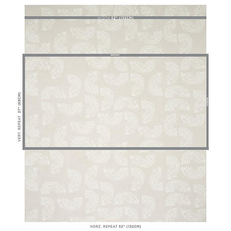 Schumacher Quansoo Ivory On Neutral Wallpaper