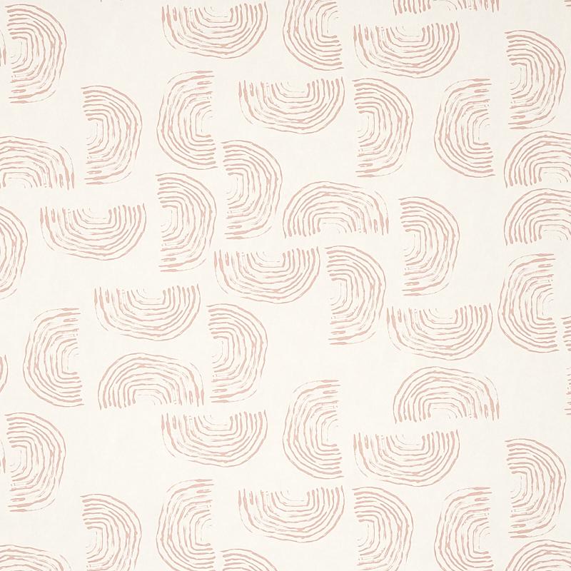 Schumacher Quansoo Coral On Ivory Wallpaper