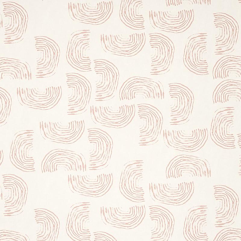 Schumacher Quansoo Coral On Ivory Wallpaper