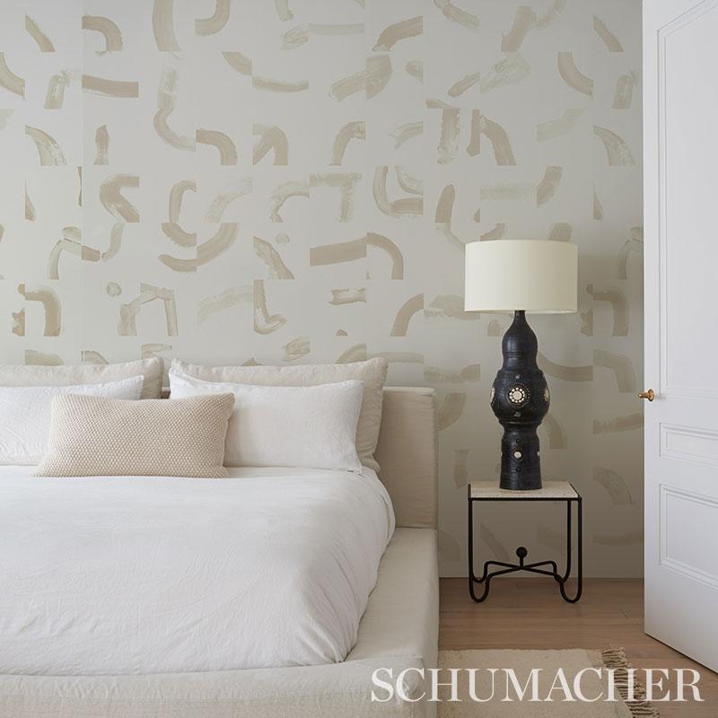 Schumacher Sepiessa Panel Set Neutral Wallpaper