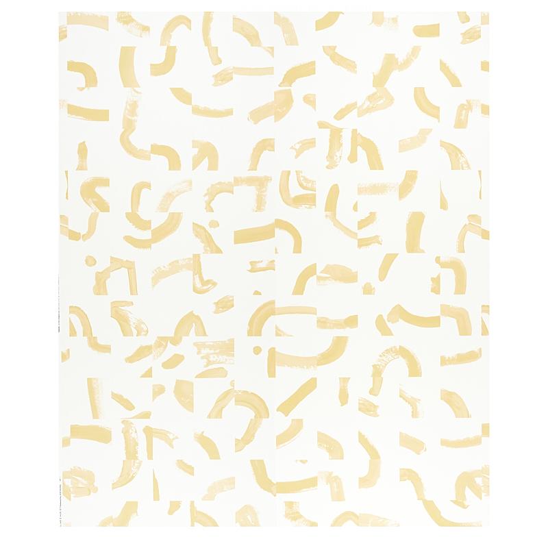Schumacher Sepiessa Panel Set Yellow Wallpaper
