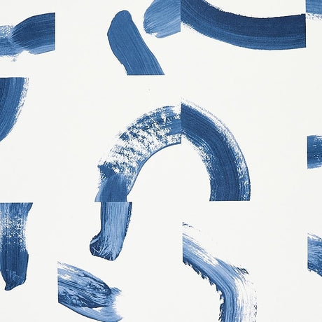 Schumacher Sepiessa Panel Set Blue Wallpaper