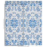 Schumacher Magic Mountain Dragon Porcelain Fabric