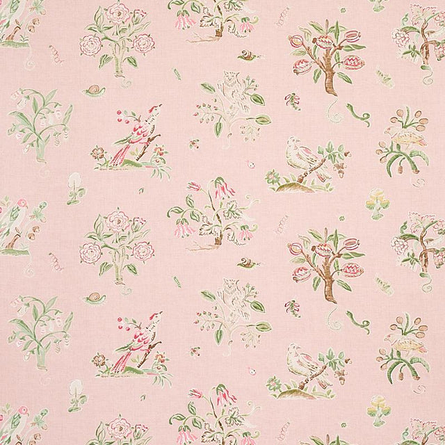 Schumacher Magical Menagerie Blush Fabric