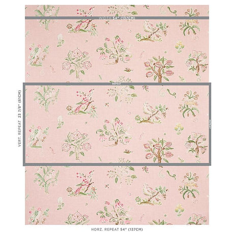 Schumacher Magical Menagerie Blush Fabric