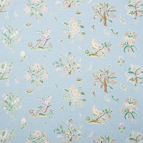 Schumacher Magical Menagerie Sky Fabric