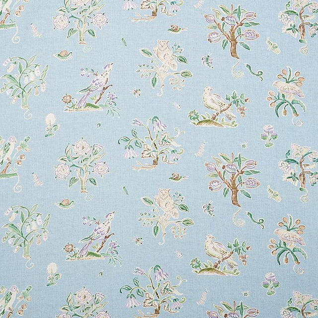 Schumacher Magical Menagerie Sky Fabric