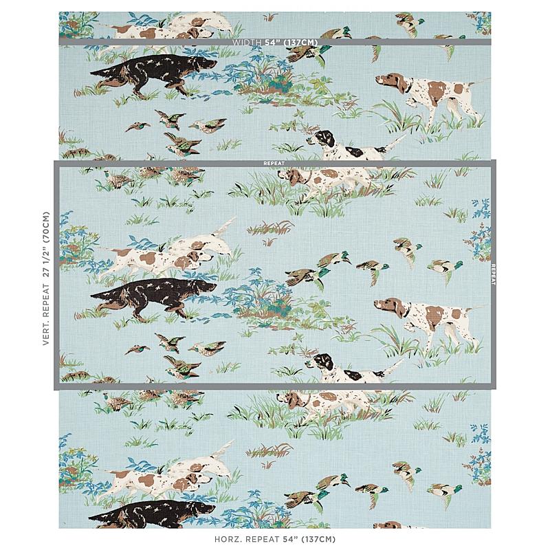 Schumacher Pointers Sky Fabric – DecoratorsBest