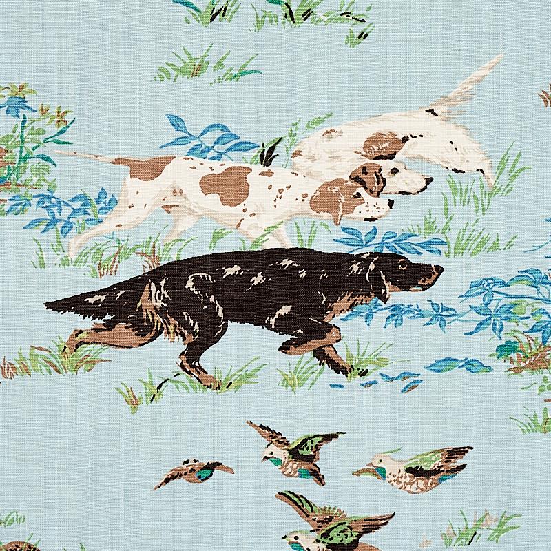 Schumacher Pointers Sky Fabric – DecoratorsBest