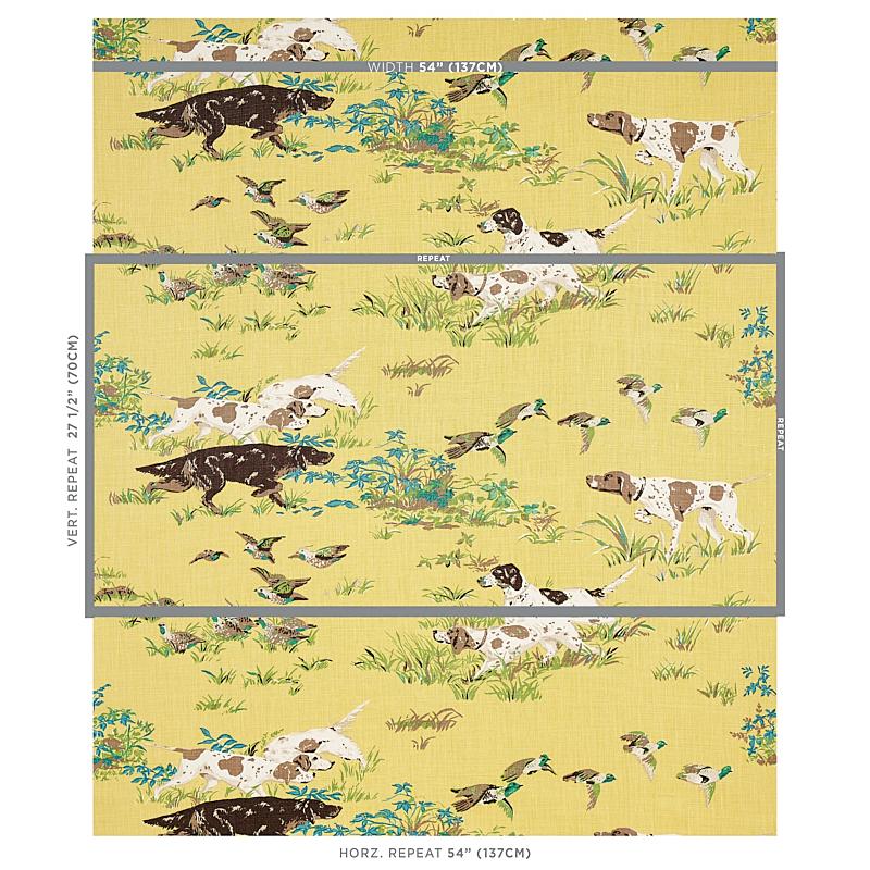 Schumacher Pointers Yellow Fabric