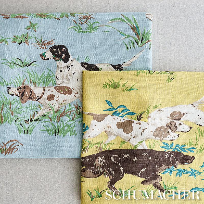 Schumacher Pointers Yellow Fabric