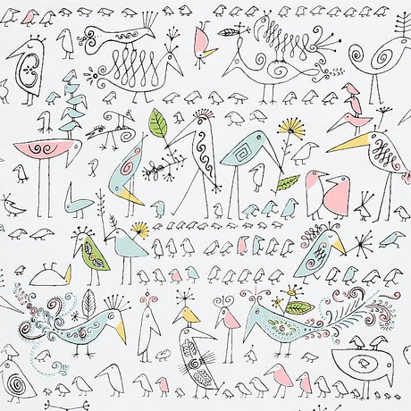 Schumacher Aviary Soft Multi Wallpaper