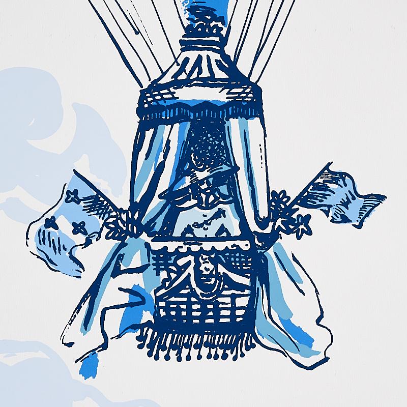 Schumacher Balloons Blue Wallpaper