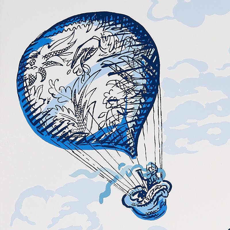 Schumacher Balloons Blue Wallpaper