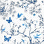Schumacher Birds & Butterflies Porcelain Wallpaper