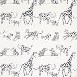 Schumacher Jungle Jubilee Charcoal Wallpaper