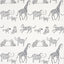 Schumacher Jungle Jubilee Charcoal Wallpaper