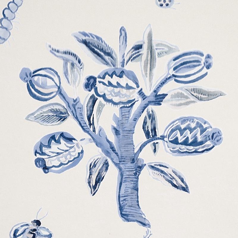 Schumacher Magical Menagerie Blues Wallpaper