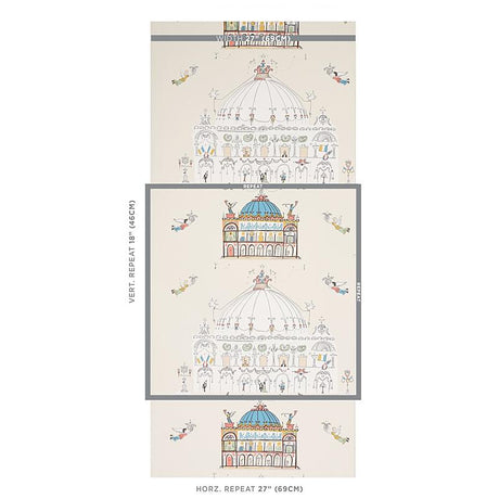 Schumacher Opera Ivory Wallpaper