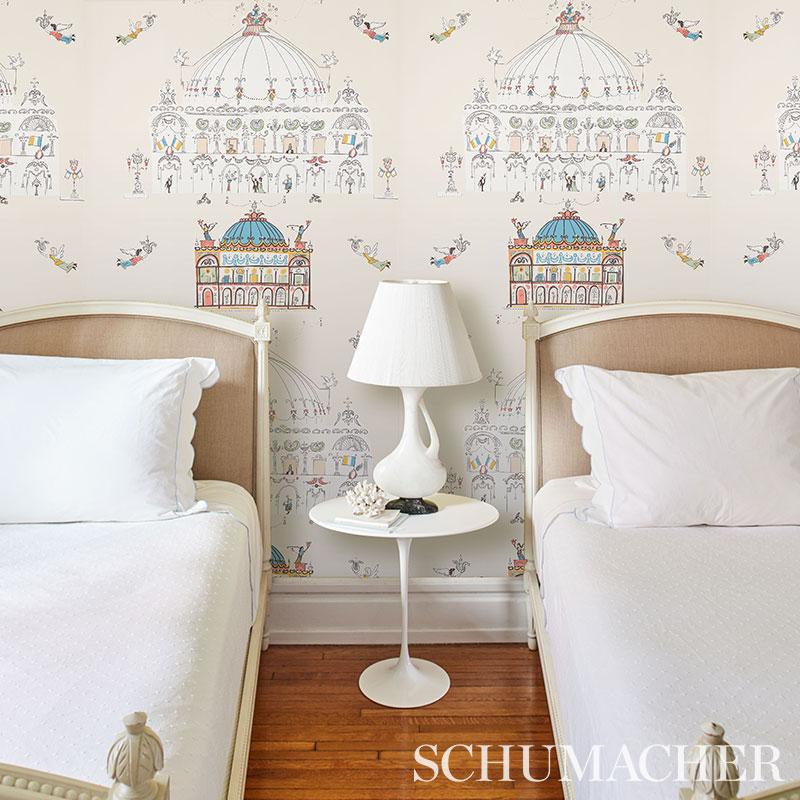 Schumacher Opera Ivory Wallpaper – DecoratorsBest