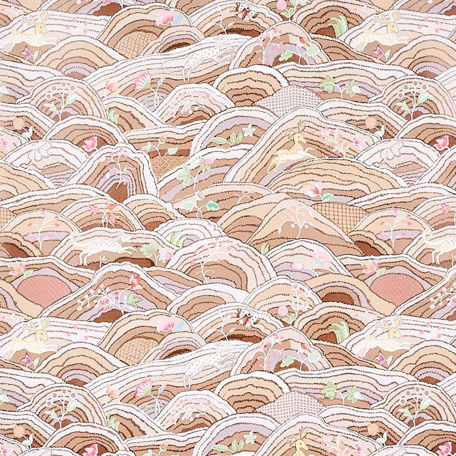 Schumacher Rolling Hills Mocha / Neutral Wallpaper