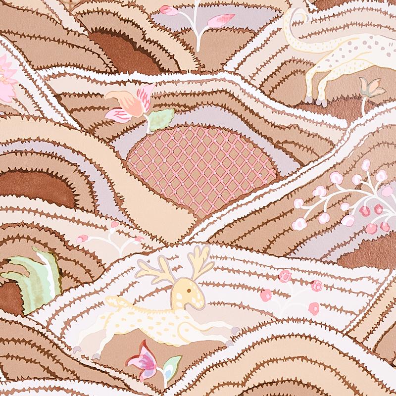 Schumacher Rolling Hills Mocha / Neutral Wallpaper