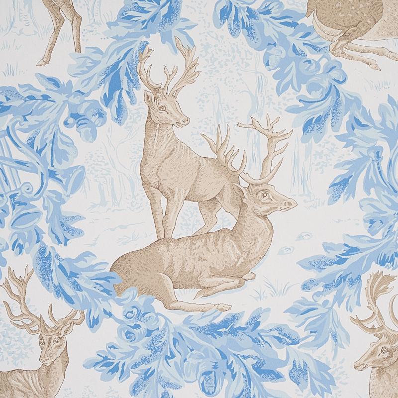 Schumacher Woburn Meadow Ice Wallpaper