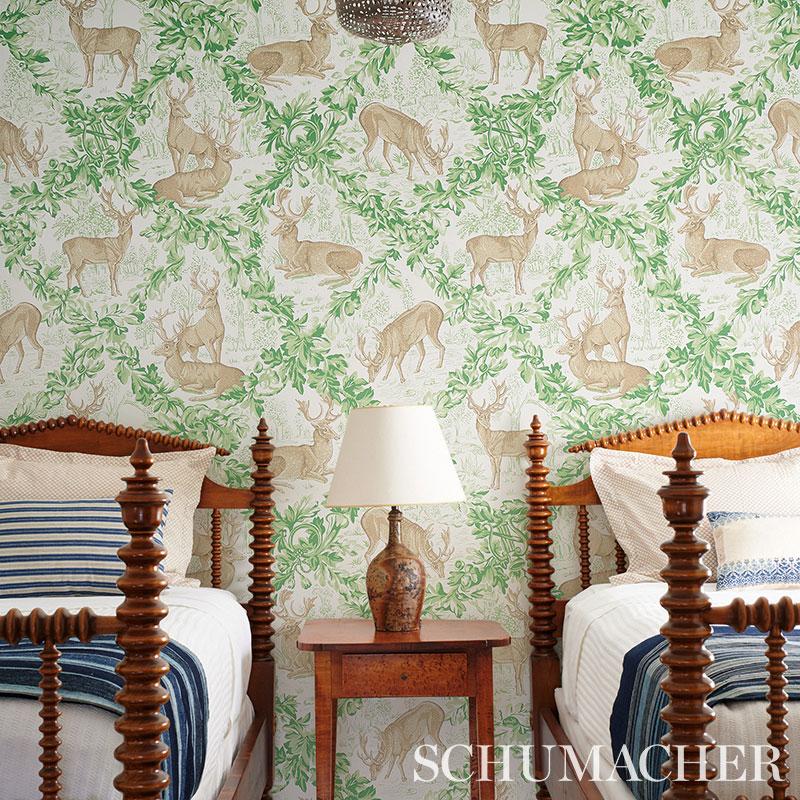 Schumacher Woburn Meadow Forest Wallpaper