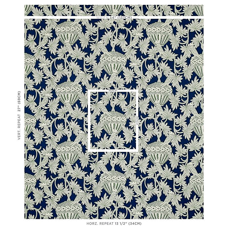 Schumacher Santarem Navy Fabric