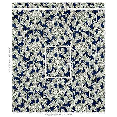 Schumacher Santarem Navy Fabric