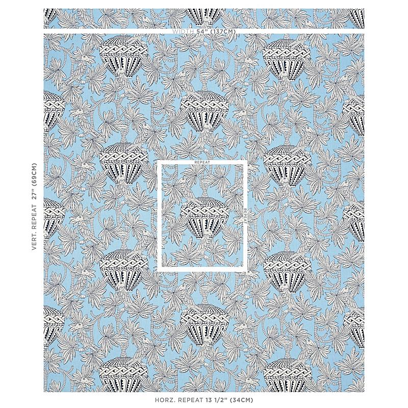 Schumacher Santarem Sky Fabric