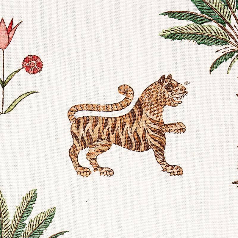 Schumacher Tiger Palm Cocoa Fabric