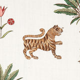 Schumacher Tiger Palm Cocoa Fabric