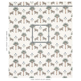 Schumacher Tiger Palm Delft Fabric