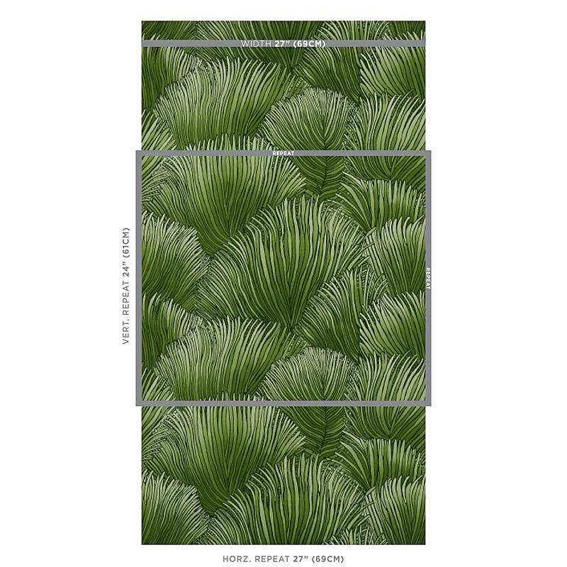 Schumacher Fondale Green Wallpaper