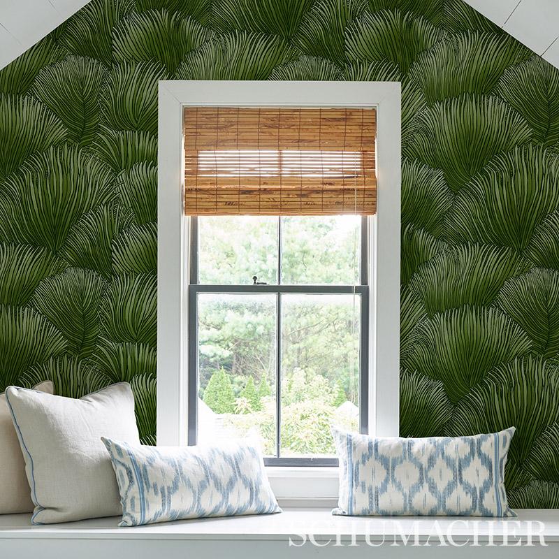 Schumacher Fondale Green Wallpaper