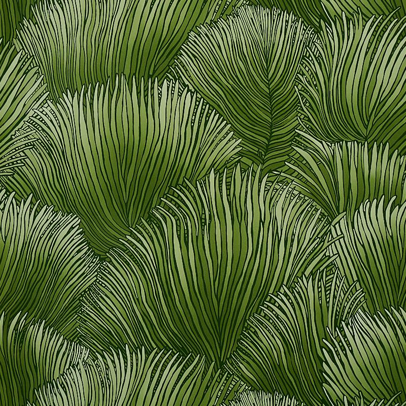 Schumacher Fondale Green Wallpaper