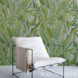 Schumacher Japura Forest Green Wallpaper
