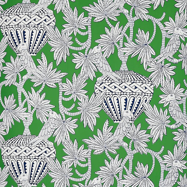 Schumacher Santarem Green Wallpaper