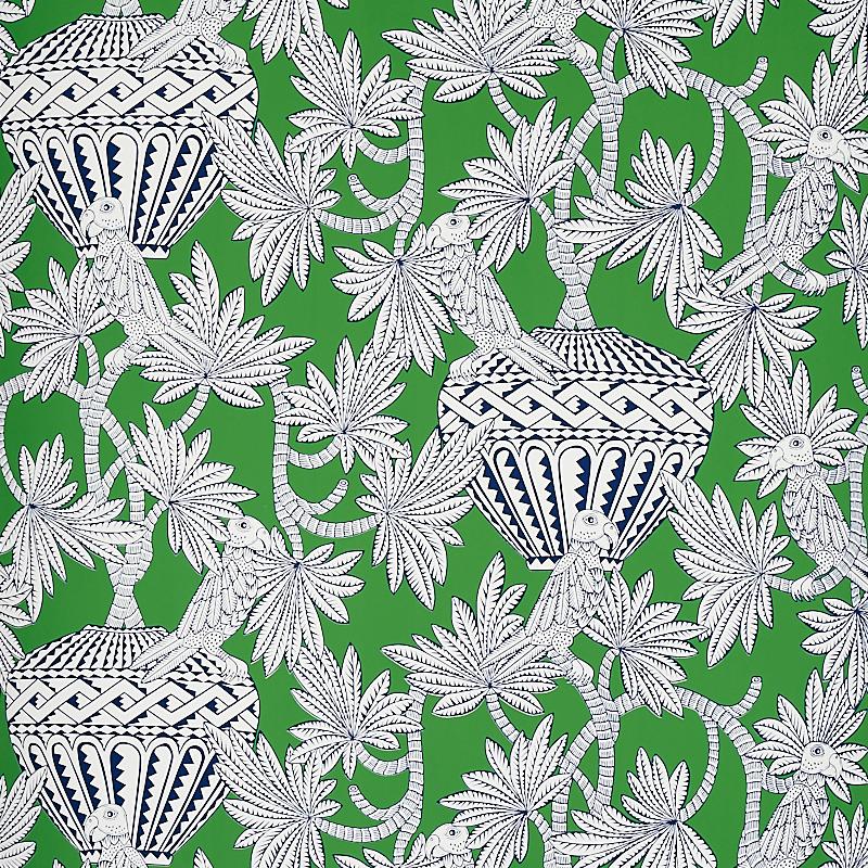 Schumacher Santarem Green Wallpaper