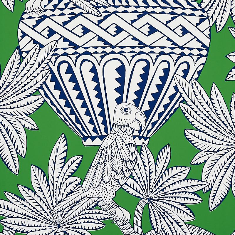 Schumacher Santarem Green Wallpaper