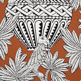 Schumacher Santarem Chocolate Wallpaper