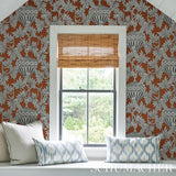 Schumacher Santarem Chocolate Wallpaper