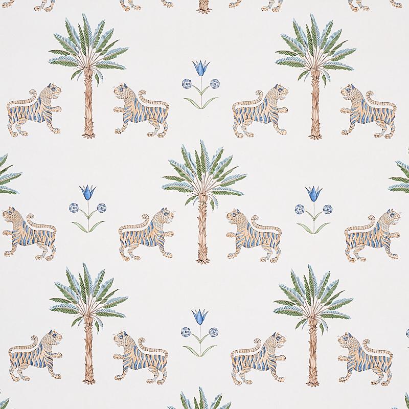 Schumacher Tiger Palm Delft Wallpaper