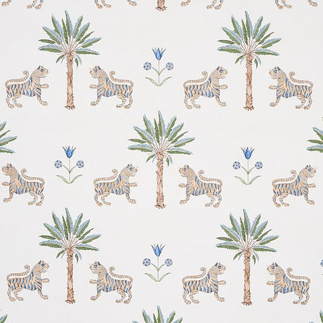 Schumacher Tiger Palm Delft Wallpaper