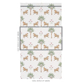 Schumacher Tiger Palm Crimson Wallpaper