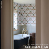 Schumacher Tiger Palm Crimson Wallpaper