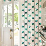 Schumacher Agave Stripe Lanai Wallpaper